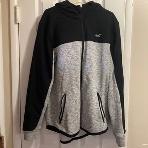 Hollister black and grey hoodie